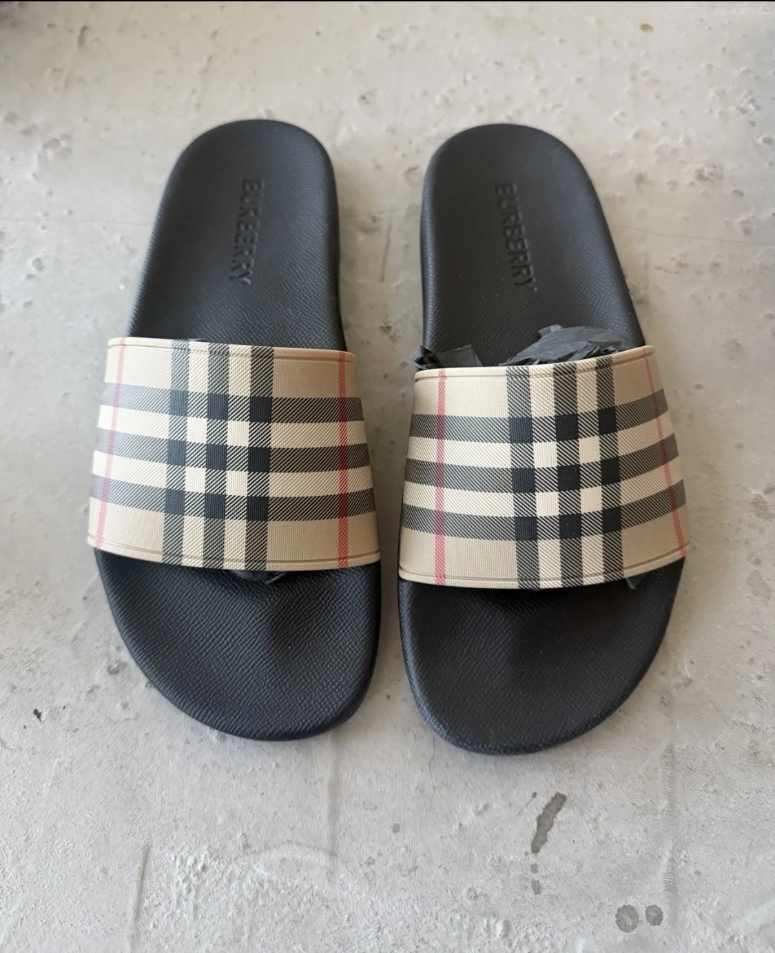 Burberry Check Slide Sandals second post