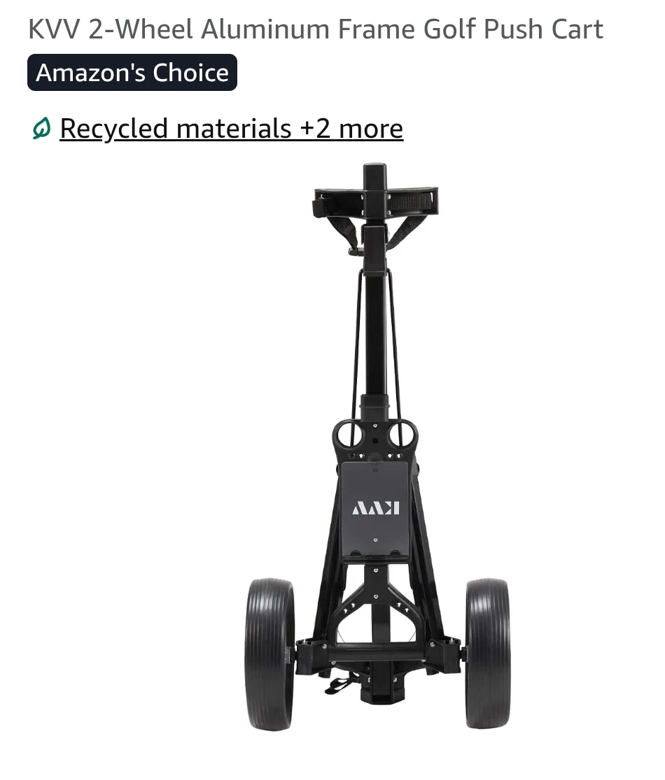 KVV 2-Wheel Aluminum Golf Push Cart
