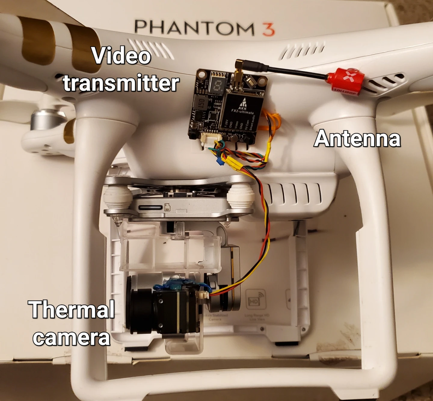 Thermal Drone DJI Phantom 3 Pro - photo 2