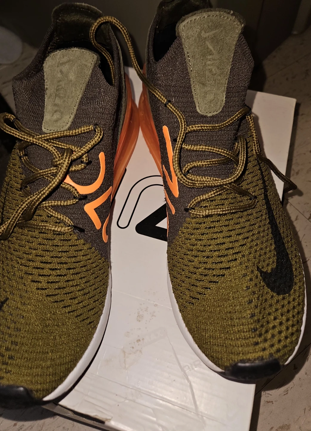 Nike Air Max 270 Sneakers Olive and Orange - photo 3