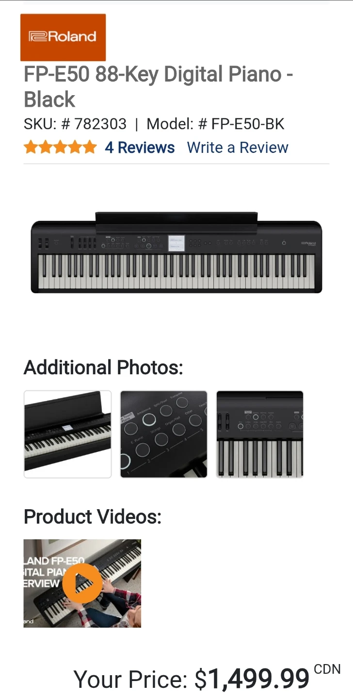 Roland FP-E50 88-Key Digital Piano - photo 2