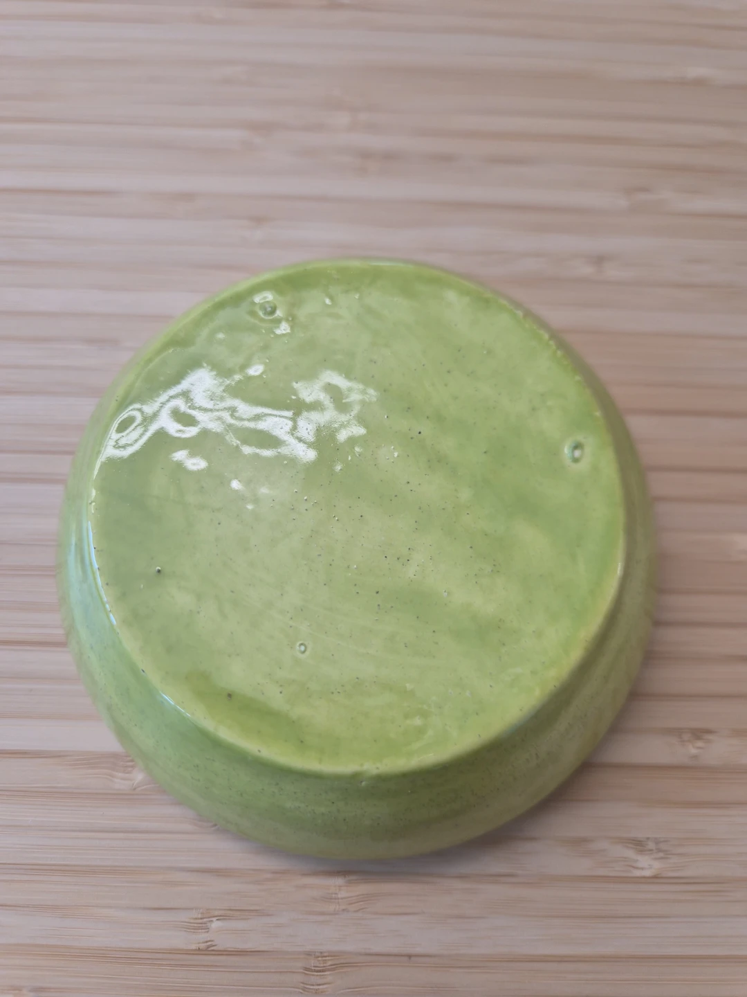 Handmade Lime Green Ceramic Bowl - photo 3
