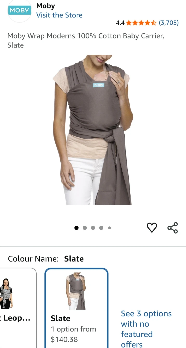 *Like New* Moby Baby Wrap - 100% Cotton Carrier,