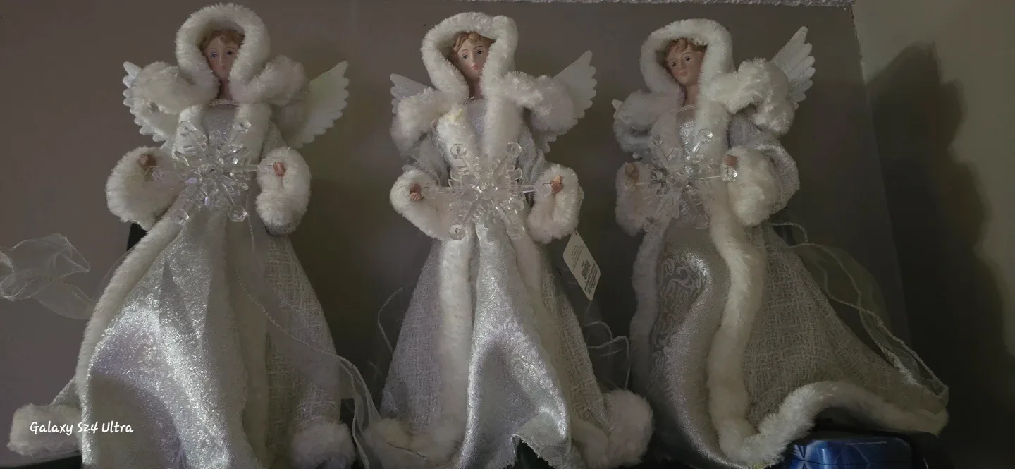 Set of 2 Christmas Angel for console table