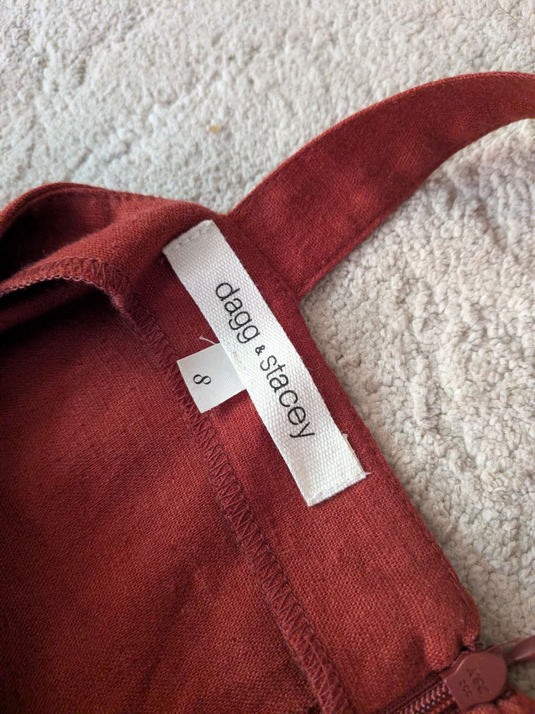 Dagg & Stacey Rust Linen Blend Midi Dress - photo 3