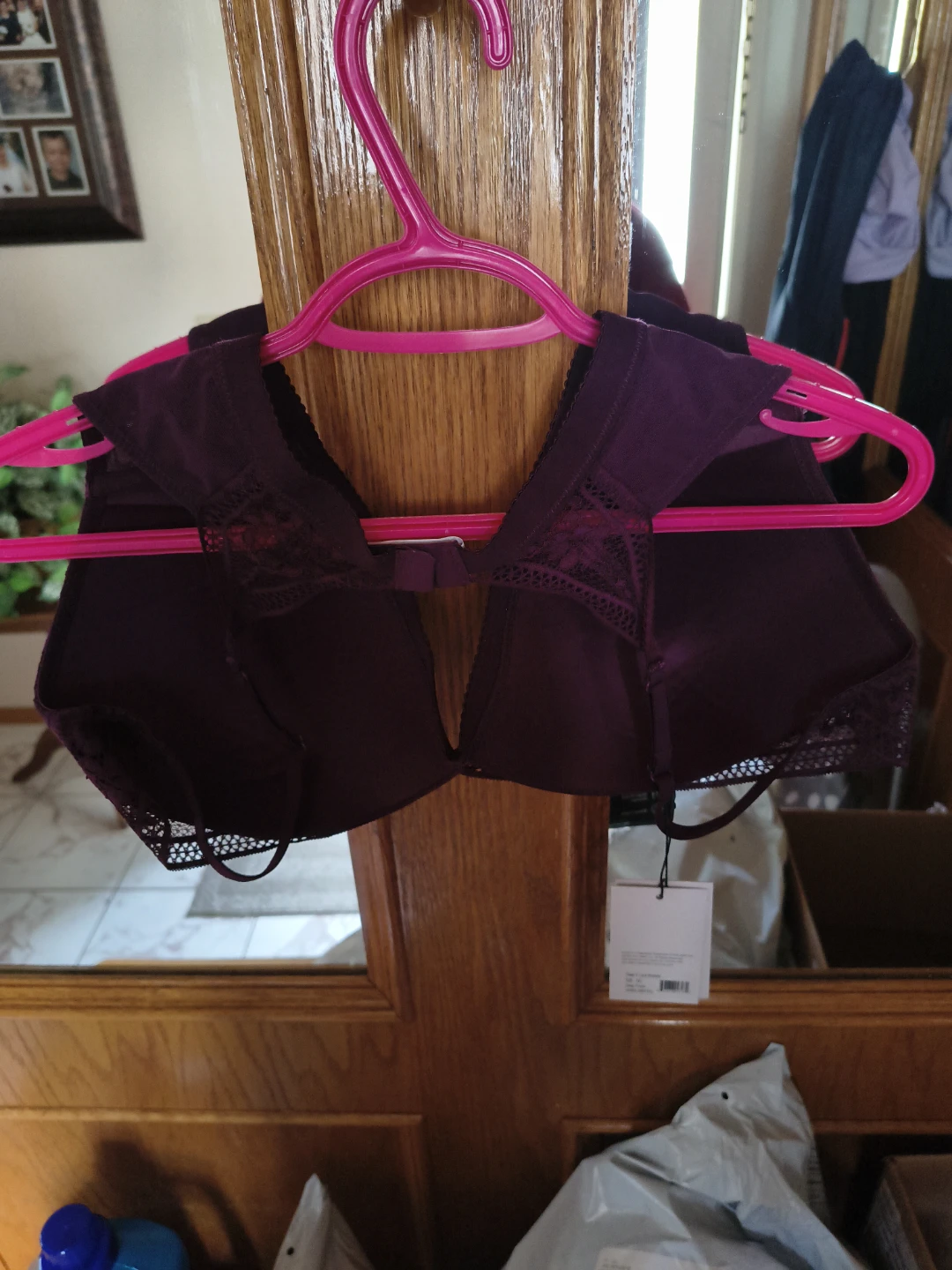 Knix Lace Deep V Bralette, Deep Purple, XXL - photo 3