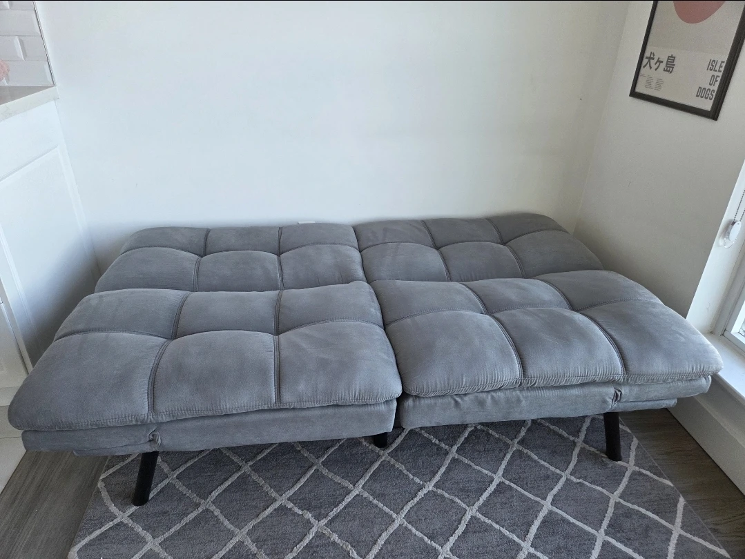 Grey Futon Sofa Bed - photo 4