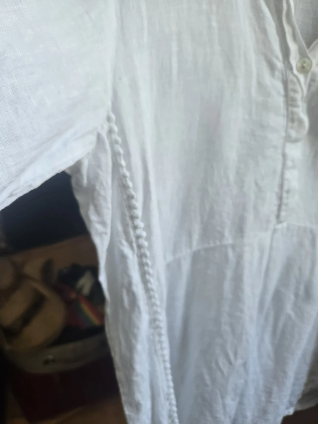 White Linen Top - photo 3