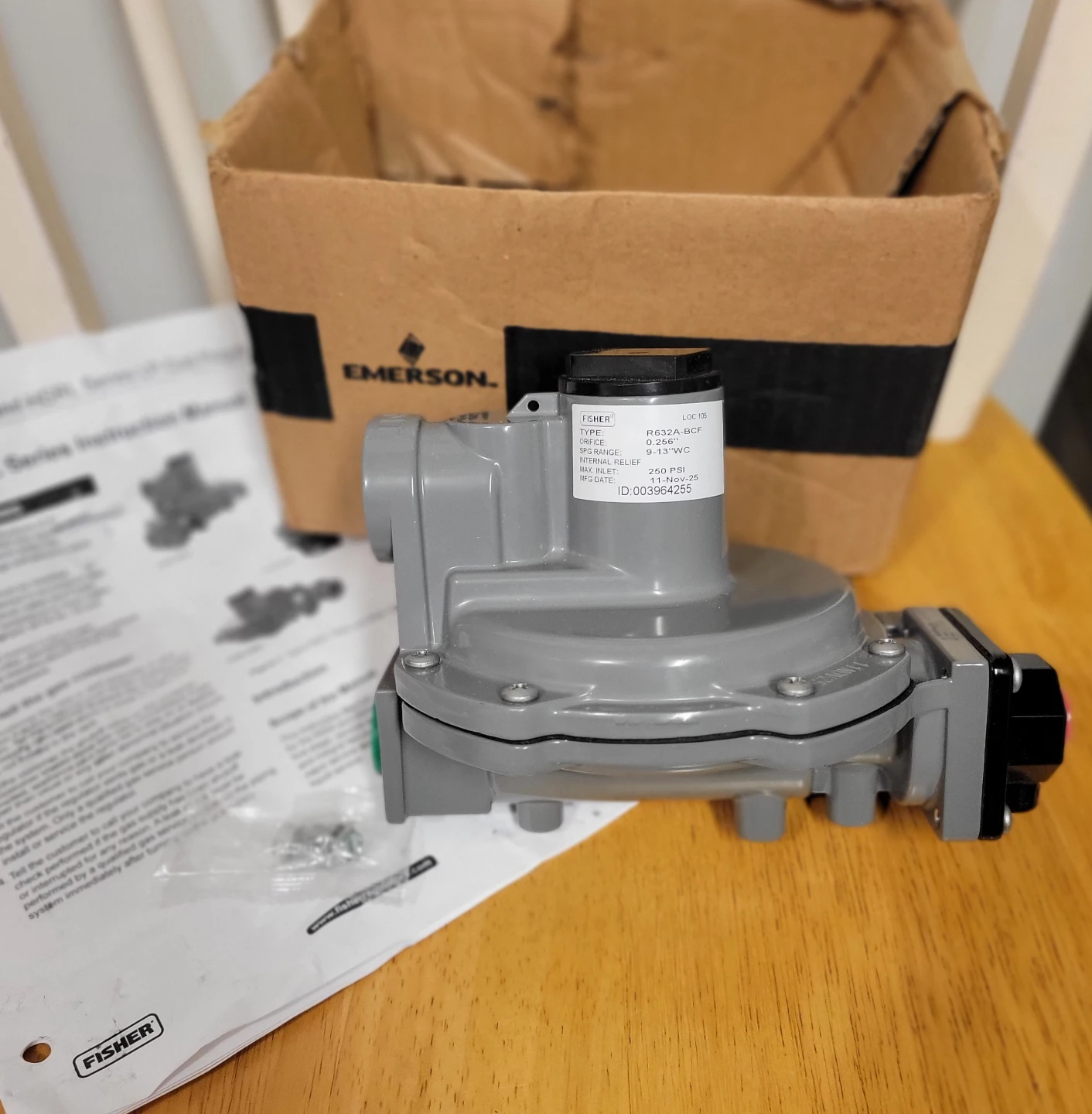 Emerson-Fisher LP-Gas R632A-BCF Integral 2-Stage Regulator