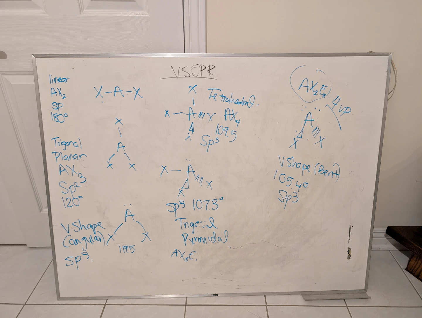 Large wipe out white board