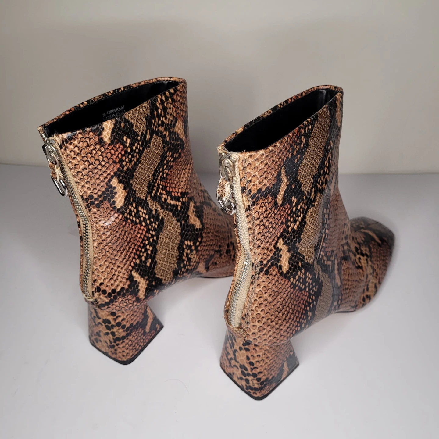 Snake Print Ankle Boots Size 38 - photo 3