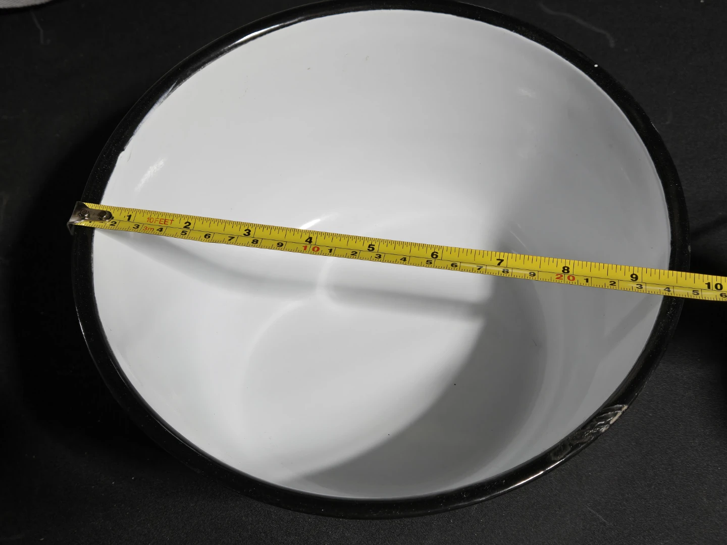 White Enamel Popcorn Bowl - photo 3