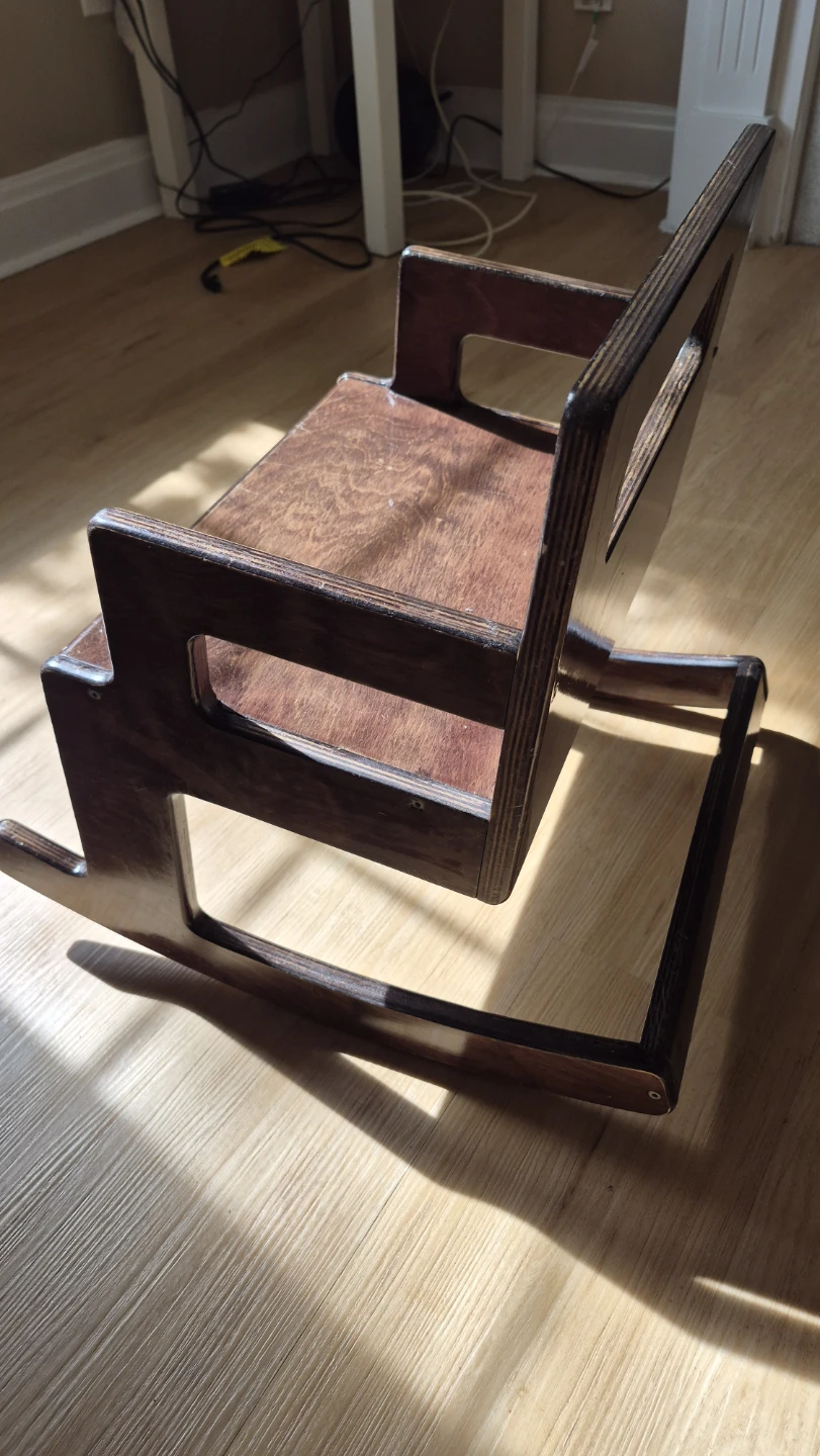 Wooden children's rocking chair