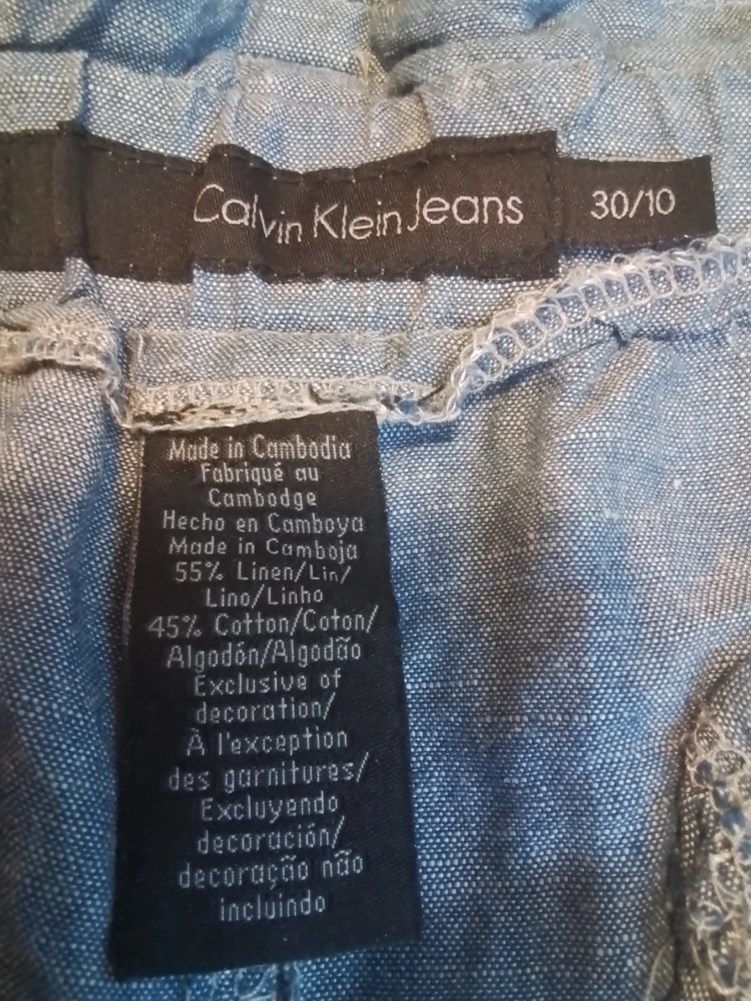 Calvin Klein Jeans Linen Blend Pants Size 10 - photo 5