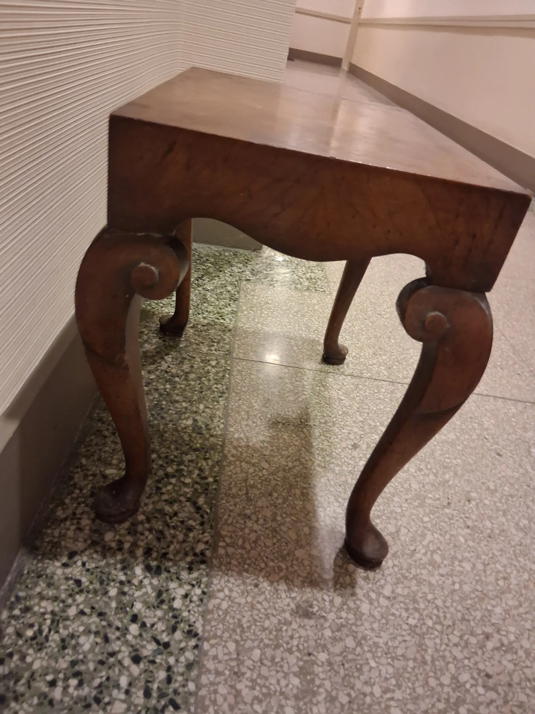 Small Wooden Side Table with Cabriole Legs - photo 2
