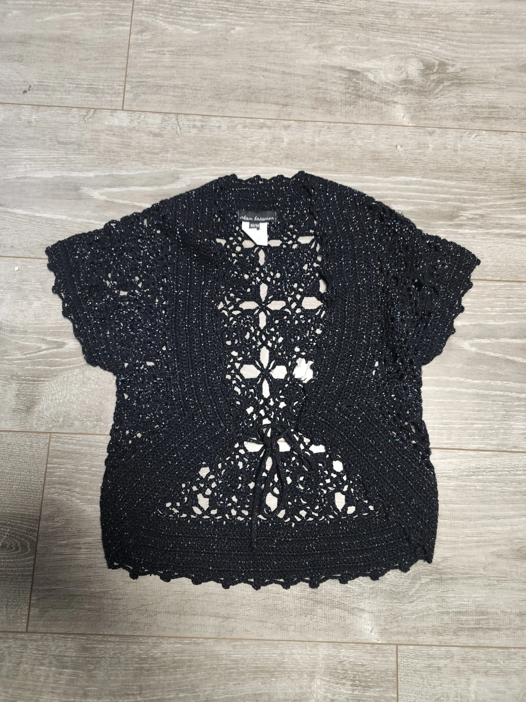 Urban Behavior Black Crochet Bolero