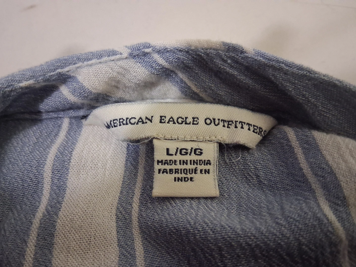 American Eagle Striped Ruffle Blouse - photo 2