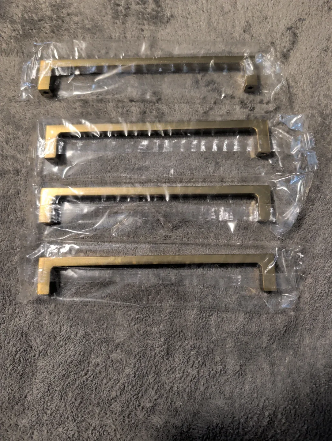 Set of 4 Brushed Gold Cabinet Handles - photo 3