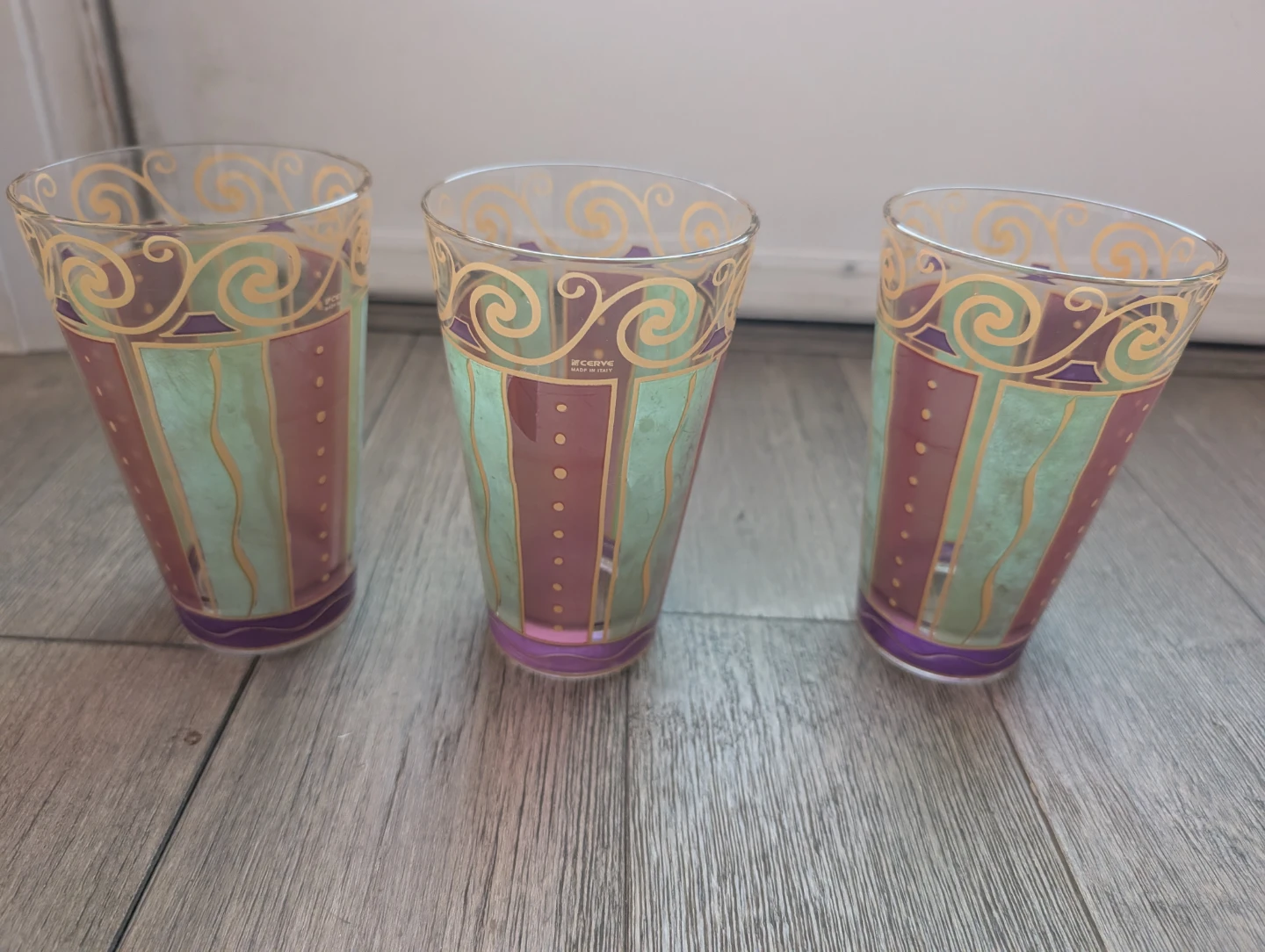 Set of 3 Cerve Italian Glasses