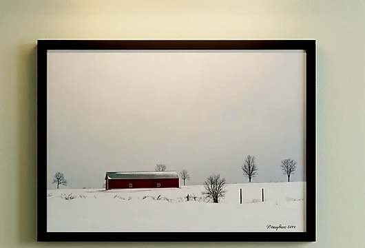 Framed Winter Landscape Print by Mary Ross - photo 2