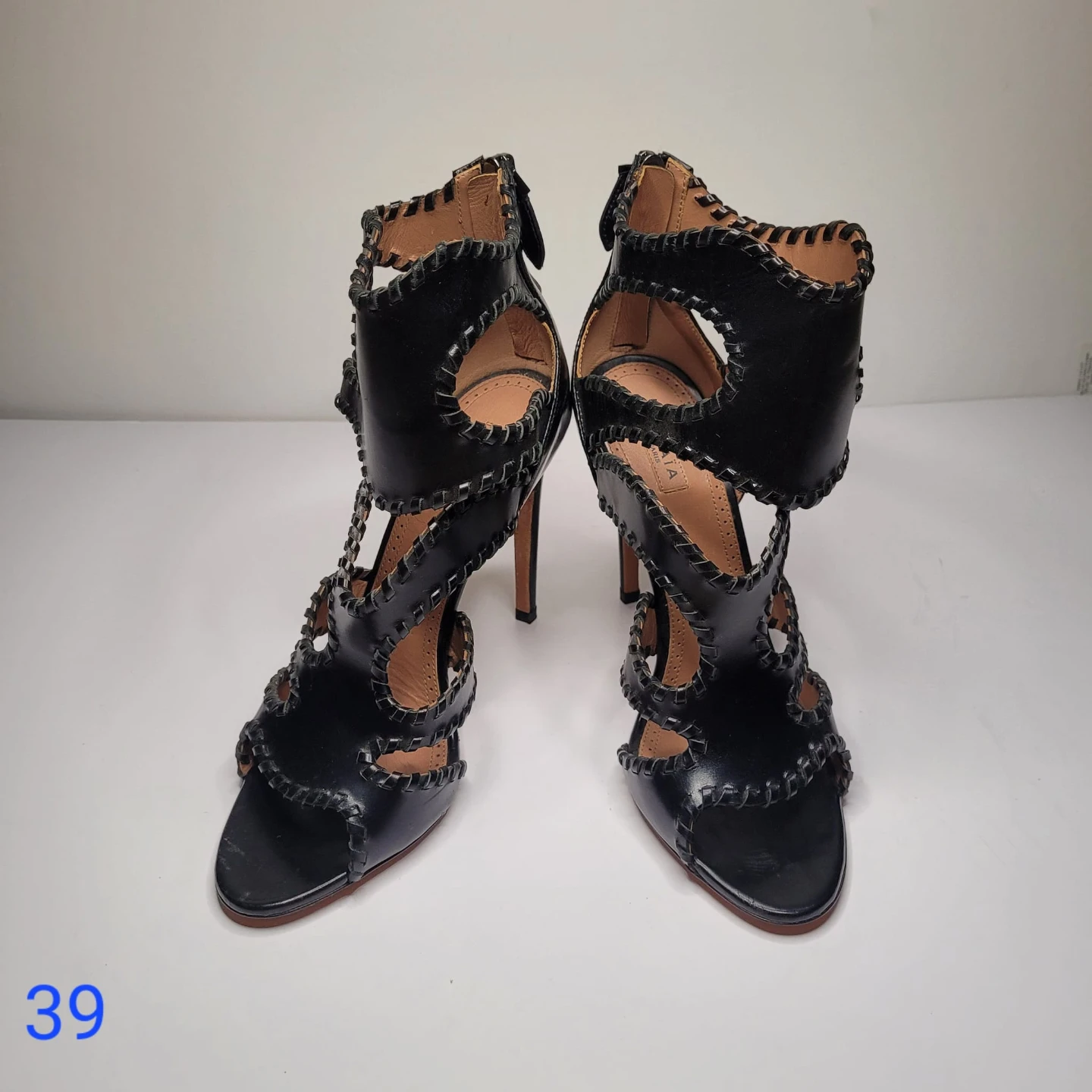 Alaia Black Cutout Stiletto Heels