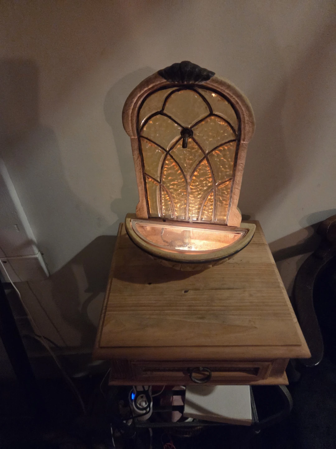 Wall-Mounted Stained Glass Indoor Fountain - photo 2