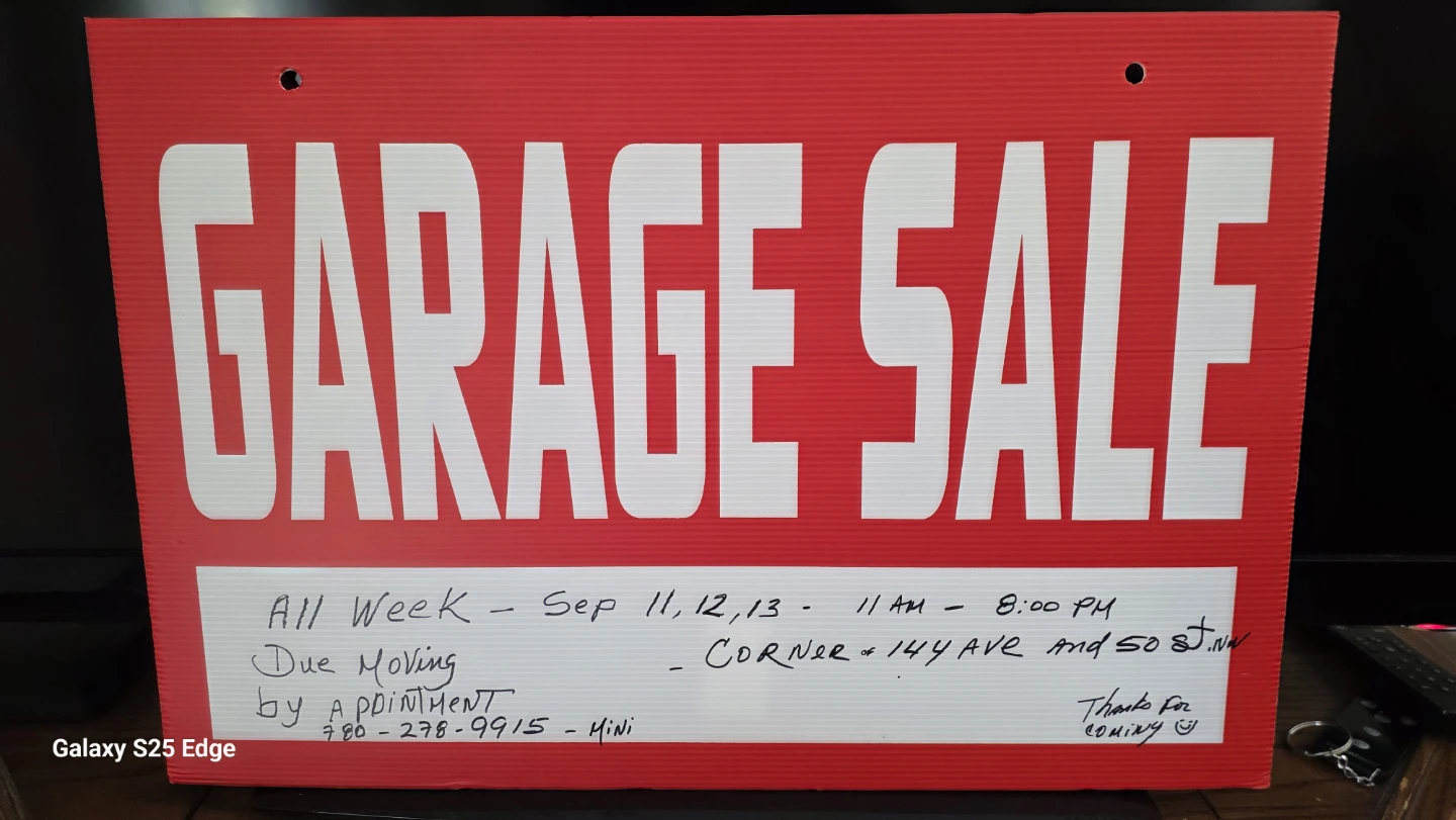 Garage Sale Notice
