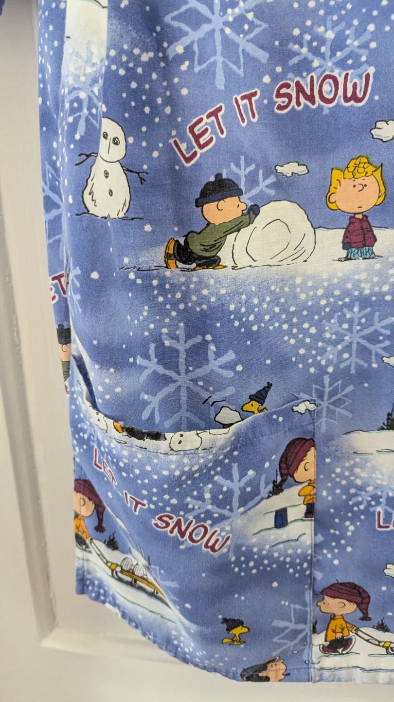 Peanuts Let It Snow Scrub Top - photo 5