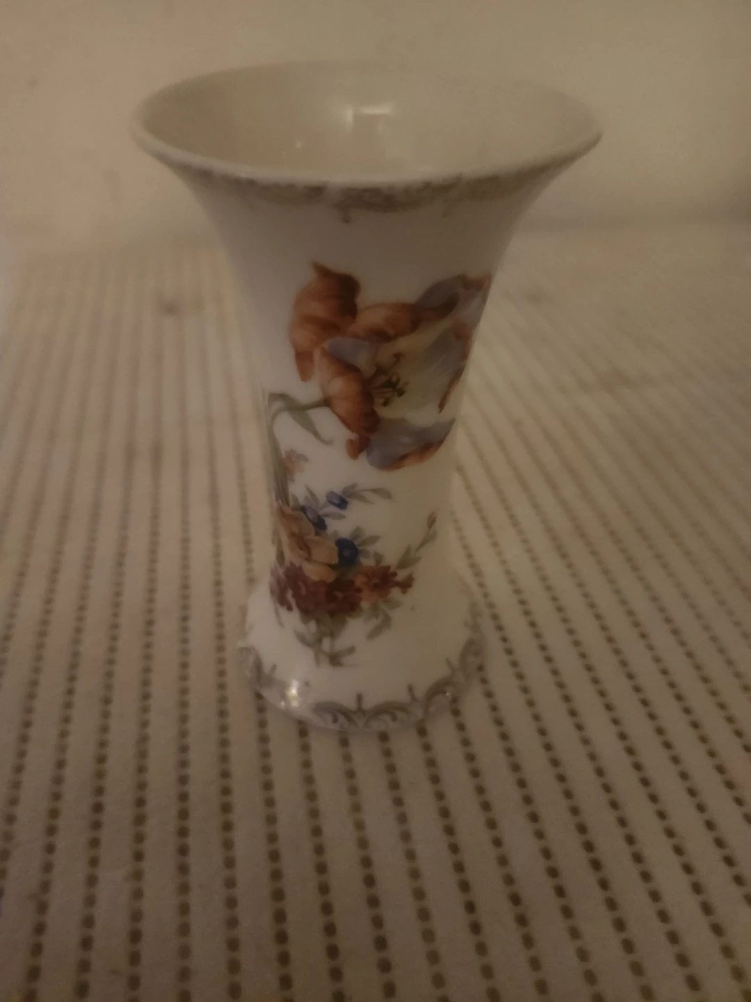 Vintage Porcelain Floral Vase Made in Germany
