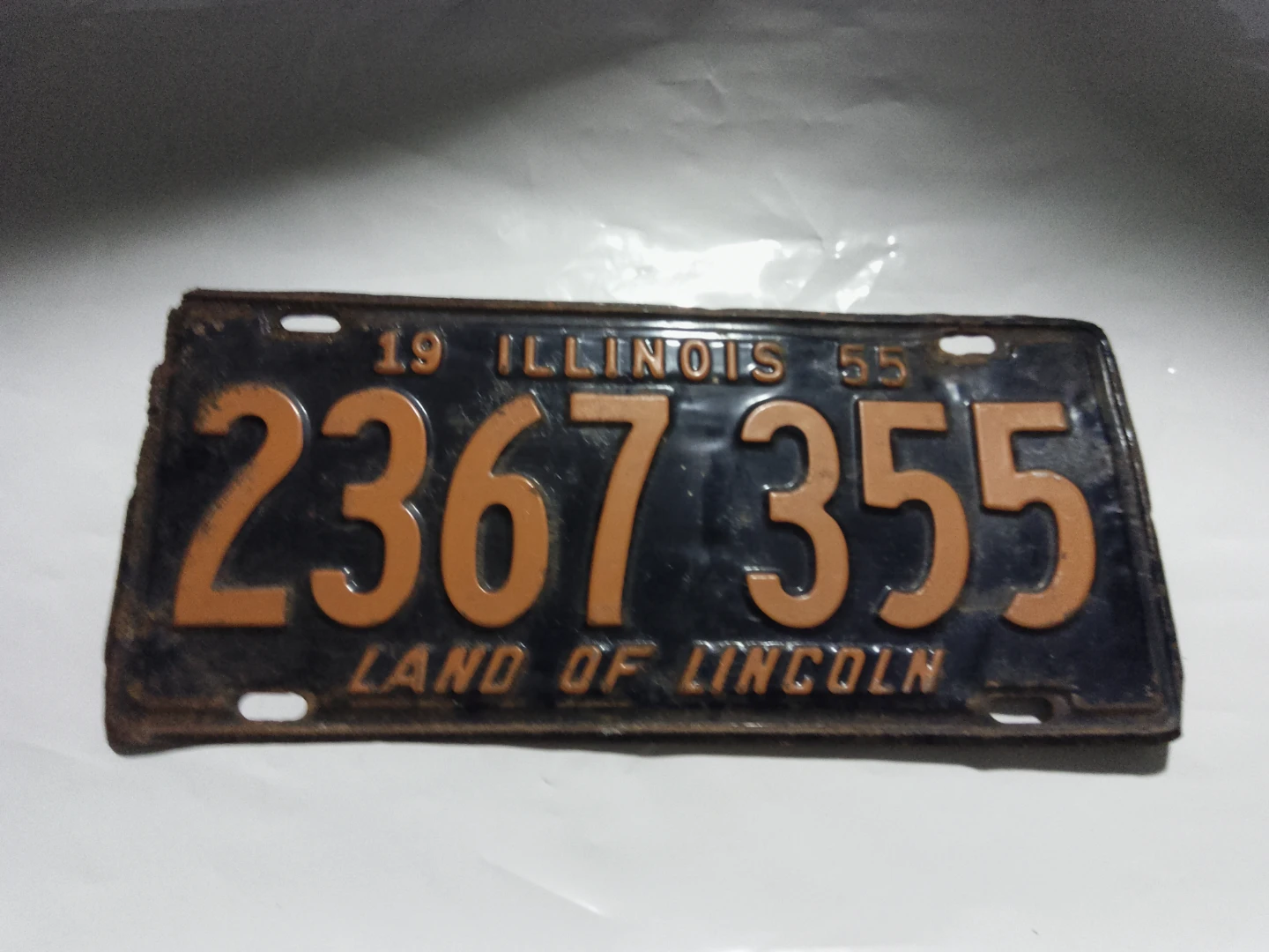 Vintage 1955 Illinois License Plate