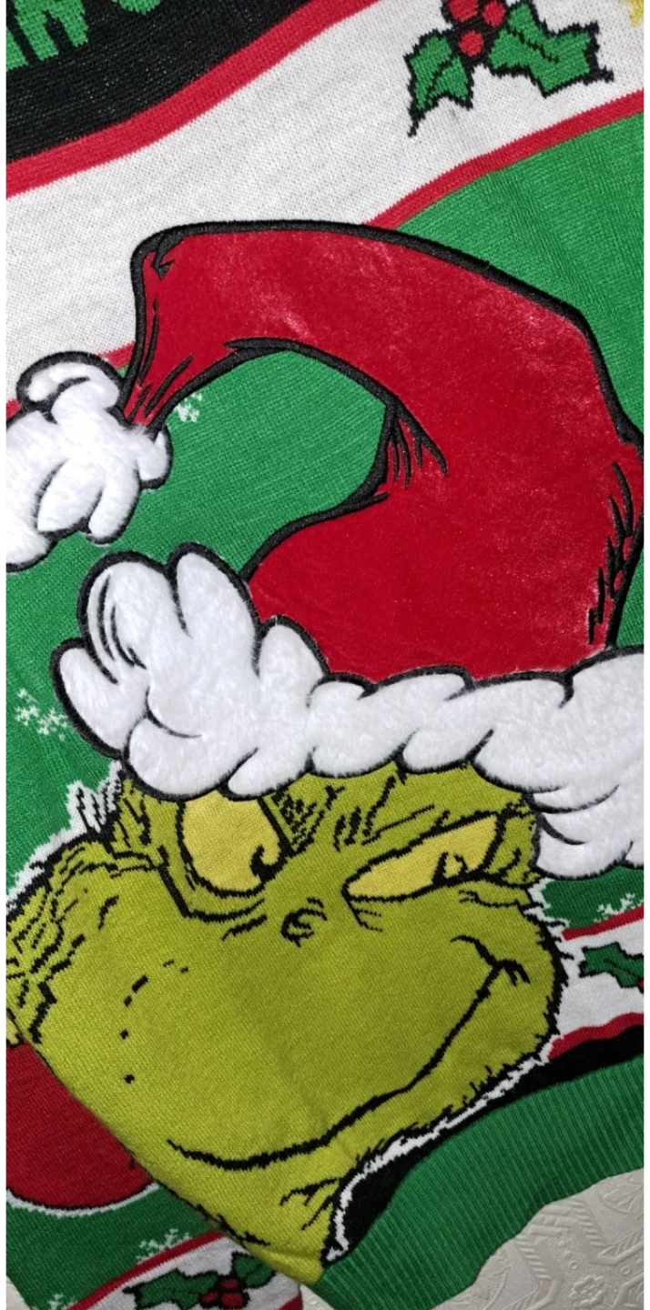 The Grinch Christmas, Plush Holiday Sweater. New!! - photo 3