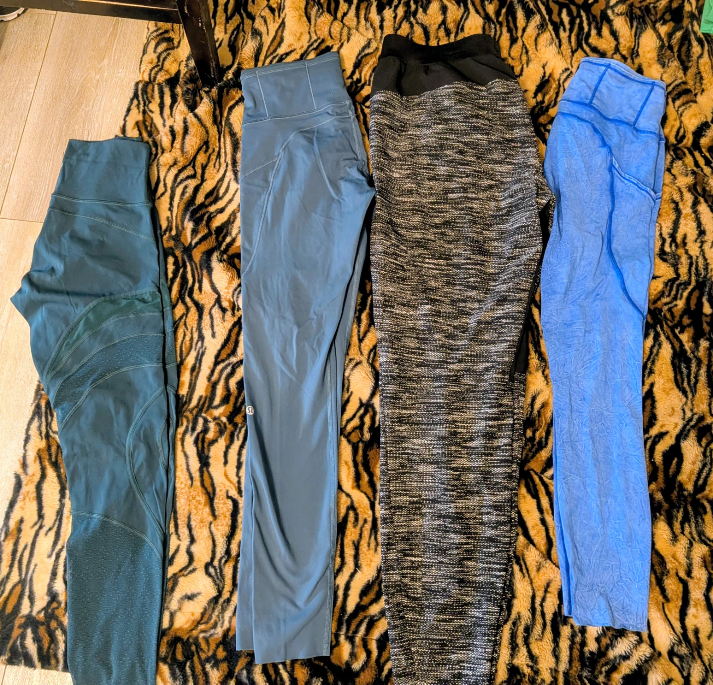 Four pairs of Lululemon leggings