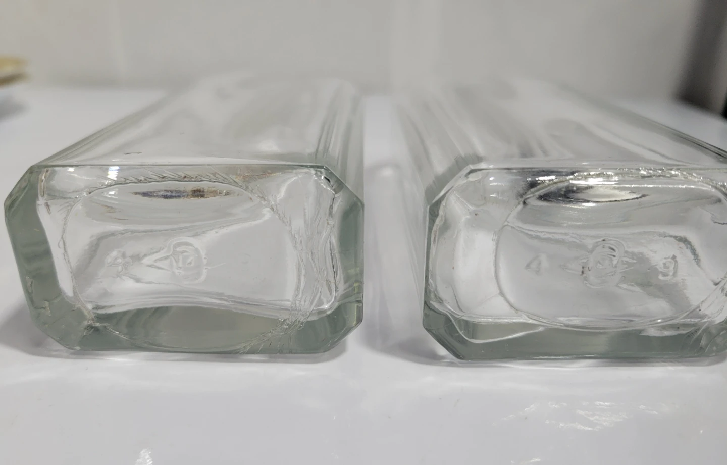 Set of Two Vintage Glass Bottles with Cork Stoppers - photo 5