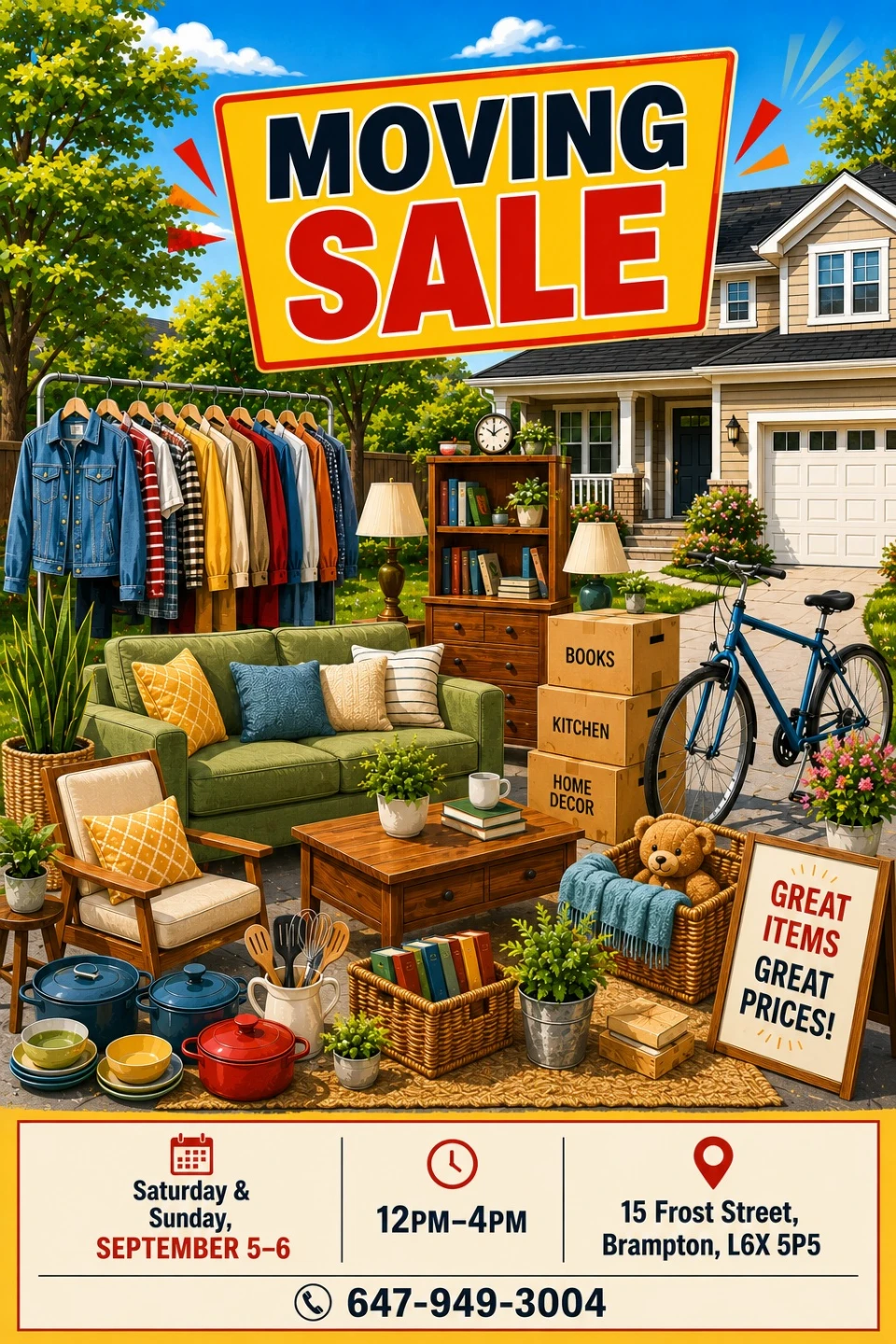 Moving out sale