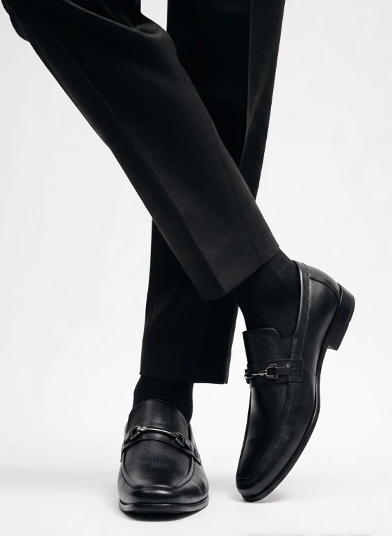 Portabella Black Loafers