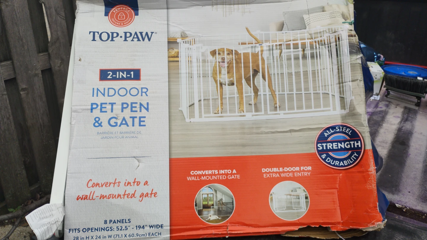Top Paw 2-in-1 Indoor Pet Pen and Gate