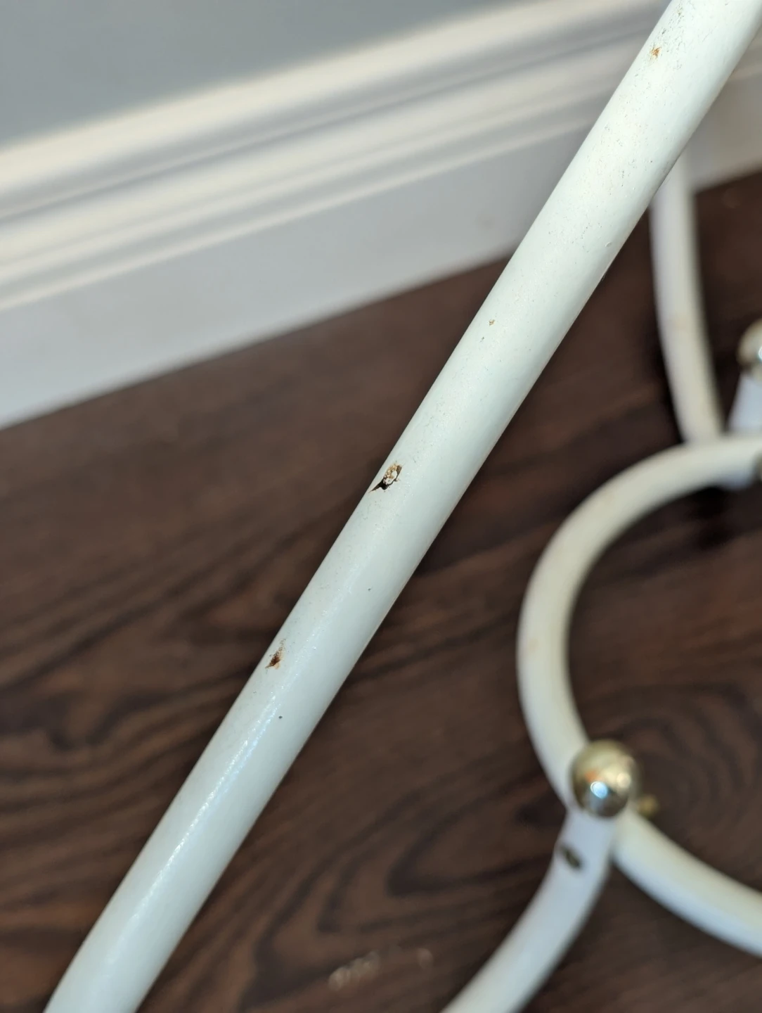 Gorgeous Vintage Mid-Century White & Gold Pedestal Plant Stand - photo 4