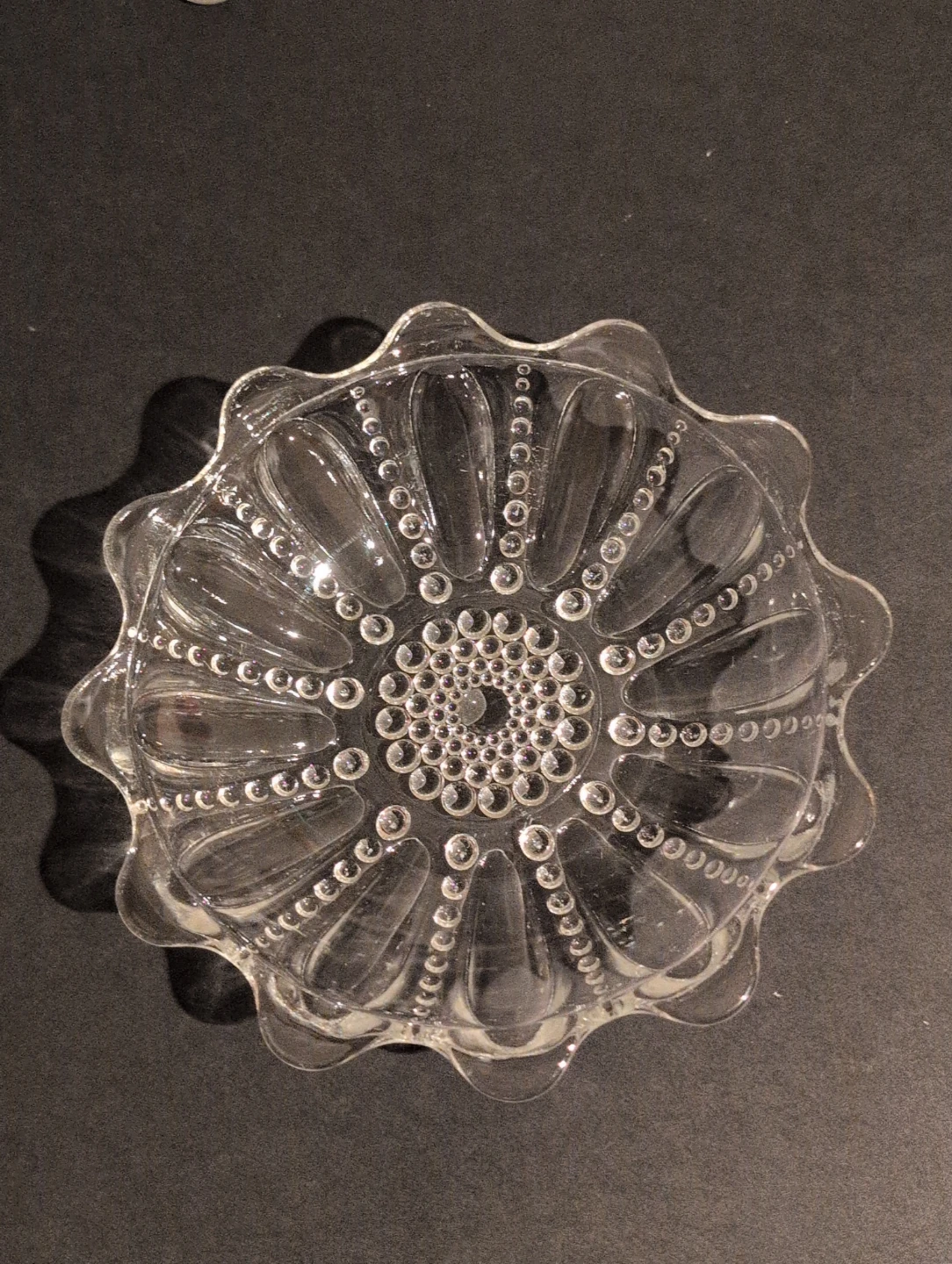 Set of 3 Vintage Clear Glass Dishes - photo 3