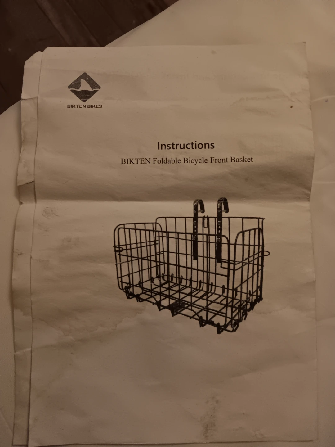 BIKTEN Foldable Bicycle Front Basket