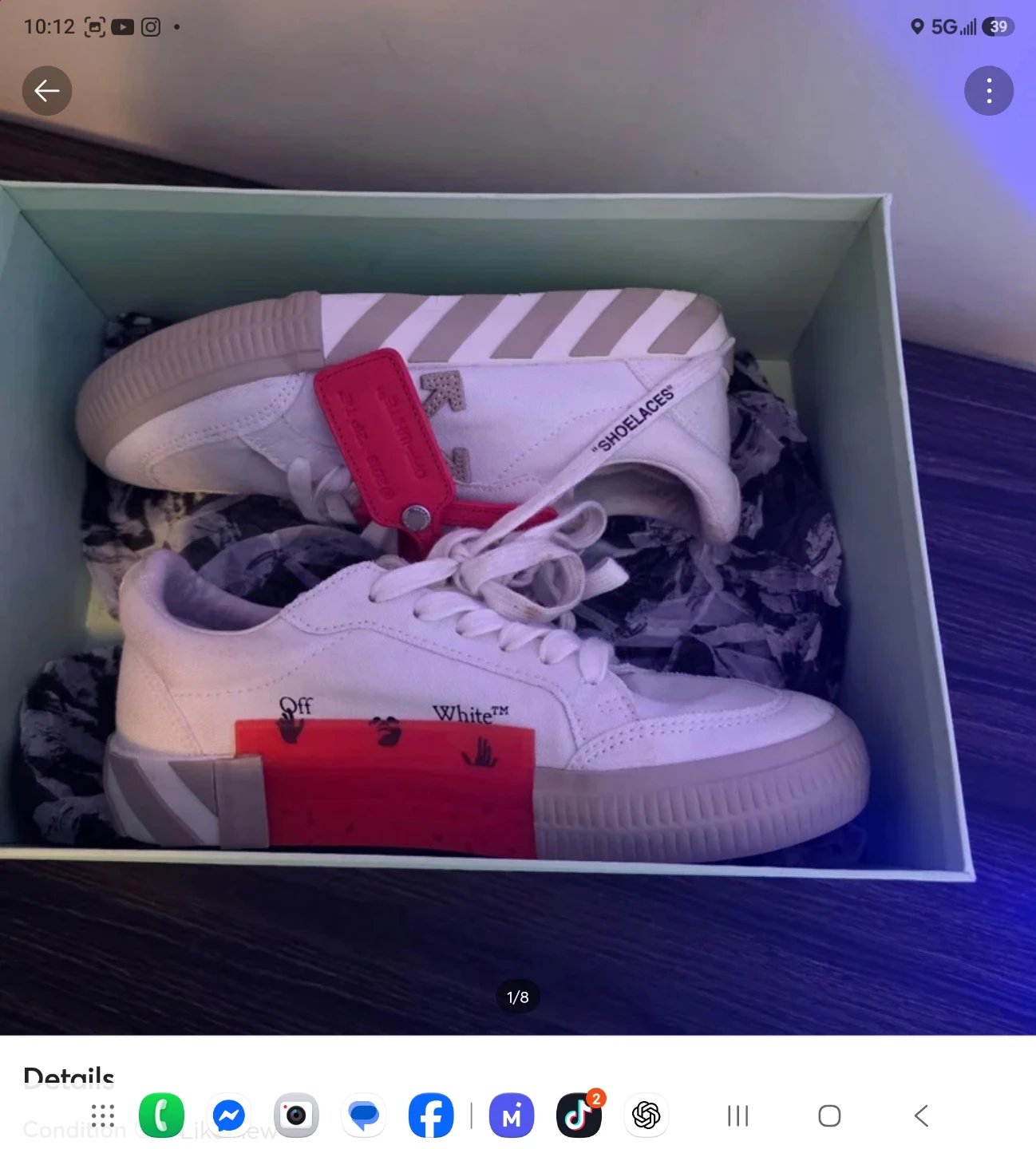 Off-White Vulcanized Low-Top Sneakers - photo 4