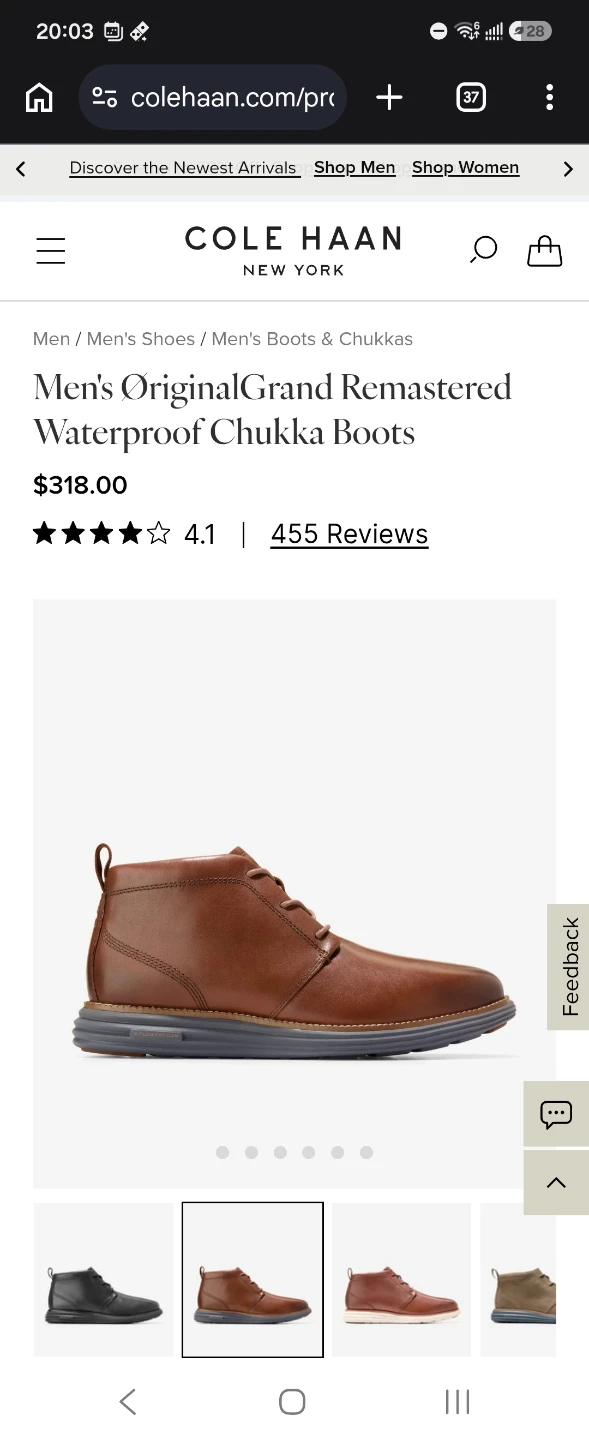 Cole Haan OriginalGrand Waterproof Chukka Boots