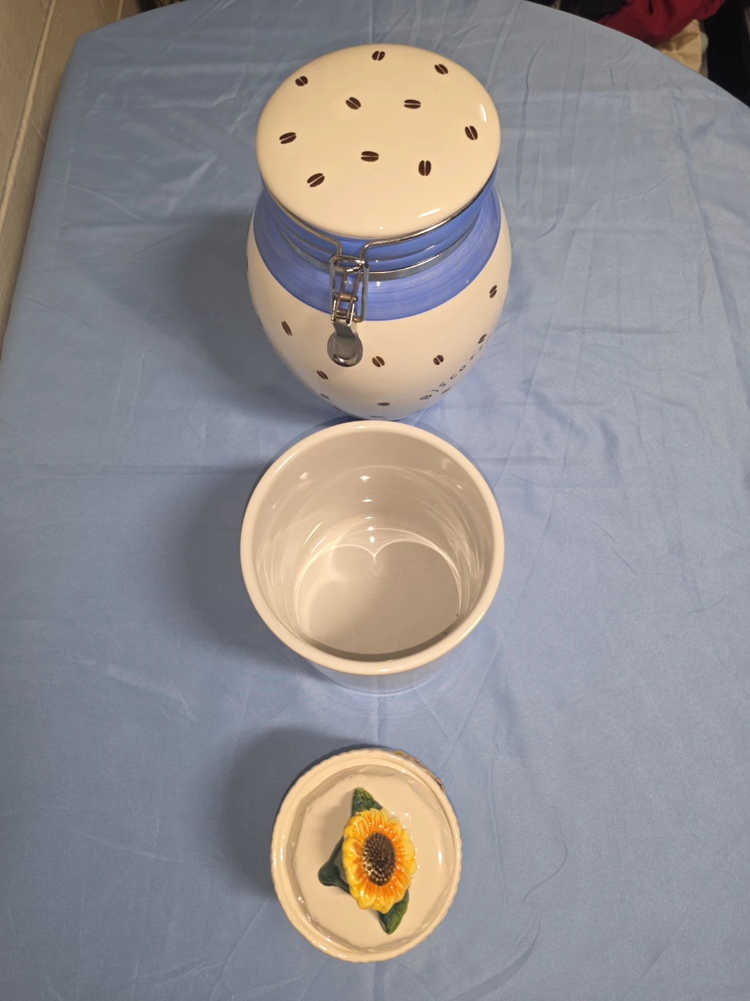 Set of 3 Ceramic Kitchen Canisters - photo 4