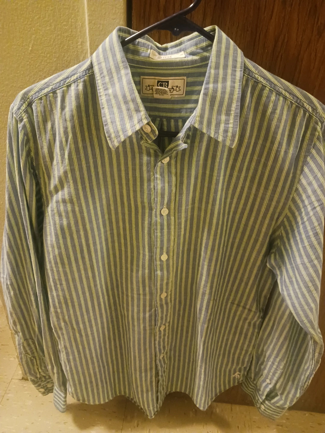 🏈 CR Striped Button-Down Shirt - photo 3