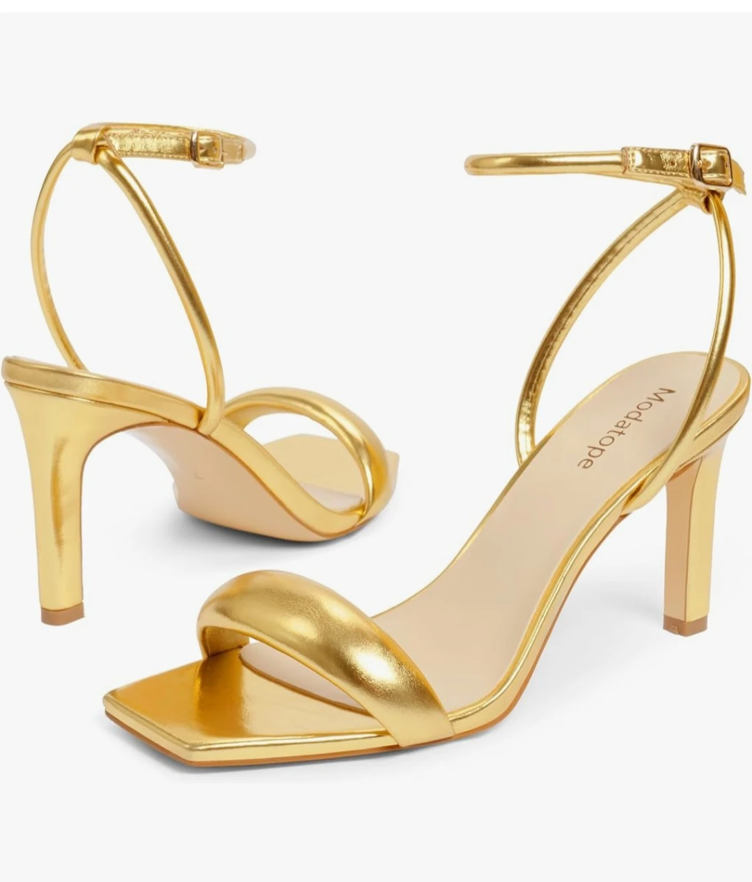 Modatope Gold Heeled Sandals