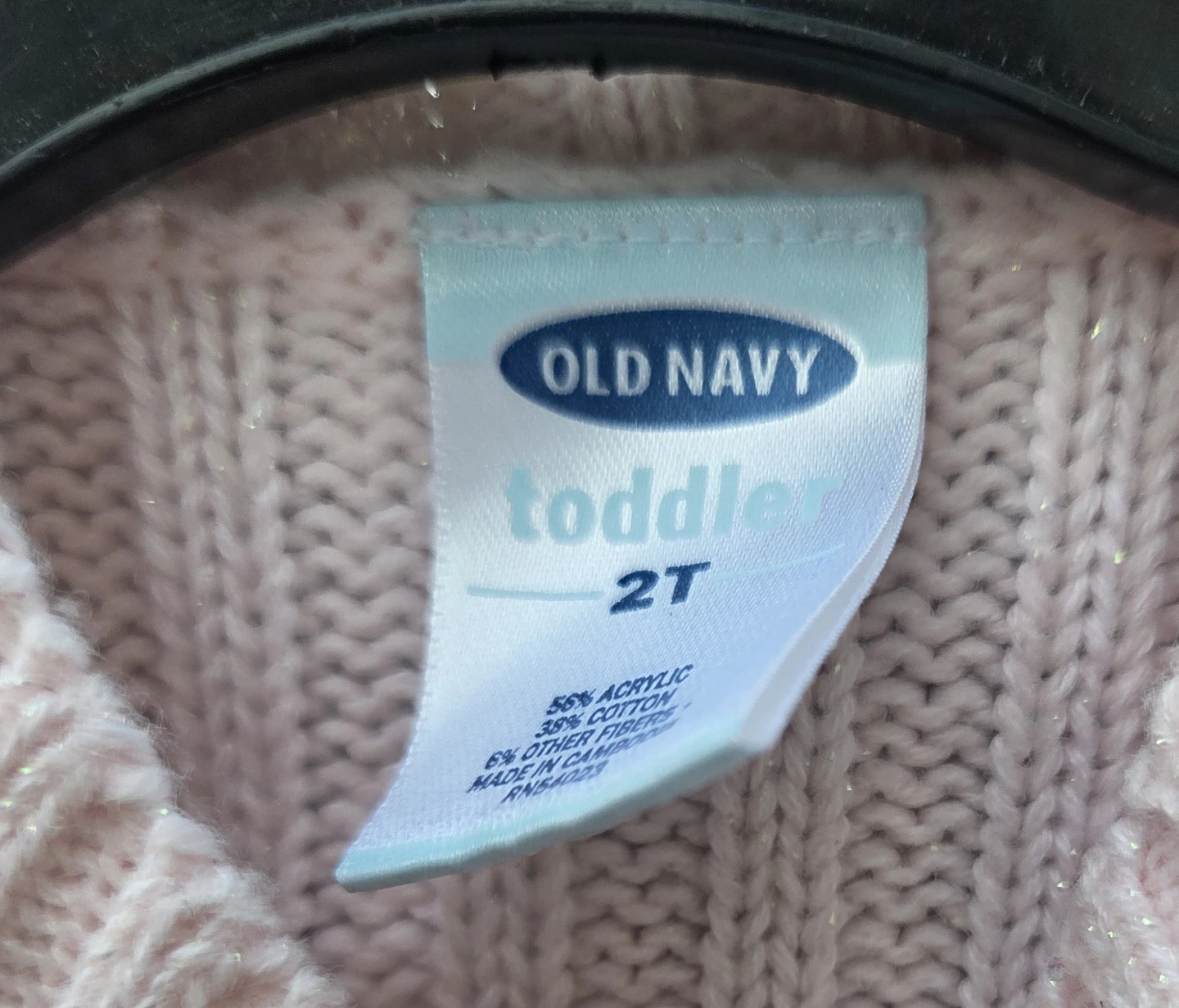 Old Navy Toddler glitter Pink Zip-Up Sweater 2T - photo 4