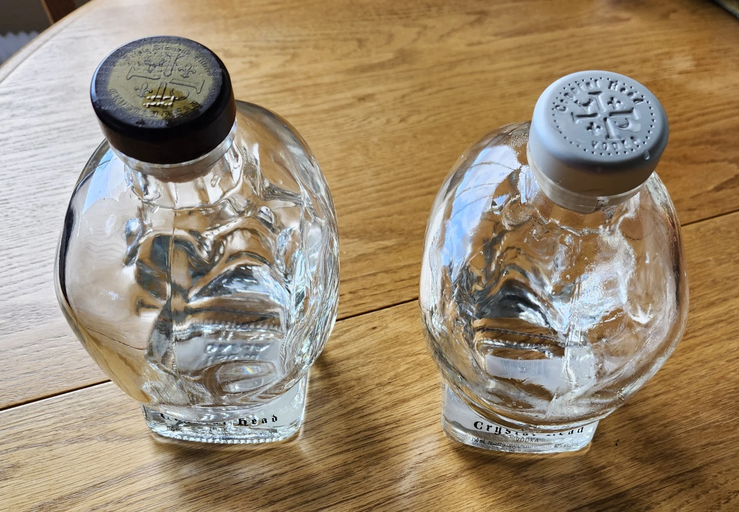 Two Crystal Head Vodka Empty Glass Bottles - photo 2