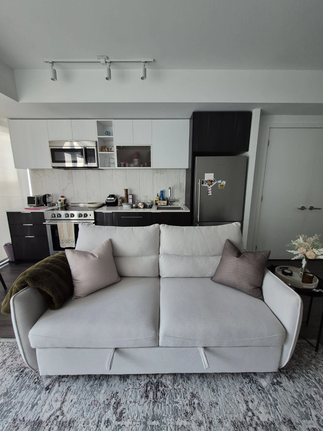 Light Grey Convertible Sofa Bed