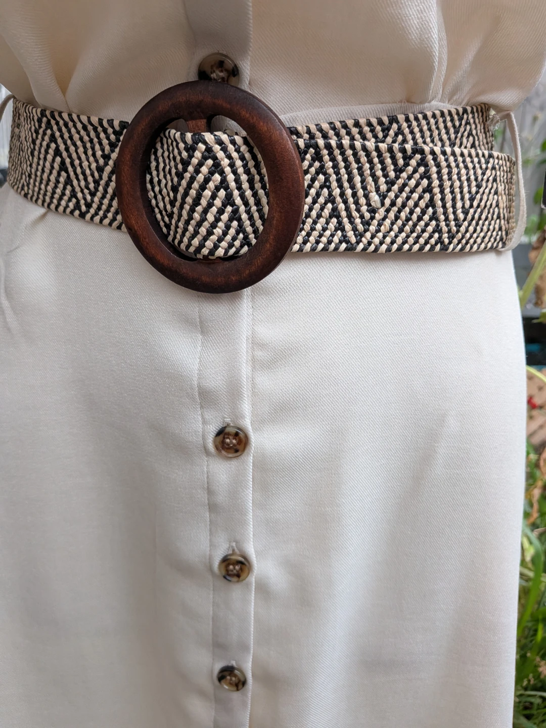 Lily Morgan Button-Down Dress w Belt Sz Medium - photo 4