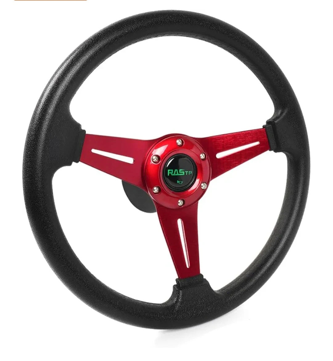 RASTP 13.8 Inch Steering Wheel - Red