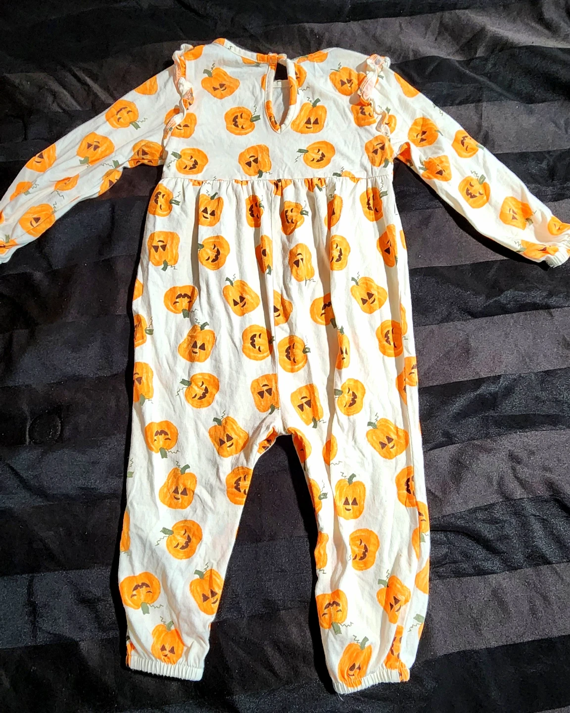 Old Navy Halloween Pumpkin Romper 18-24M - photo 2